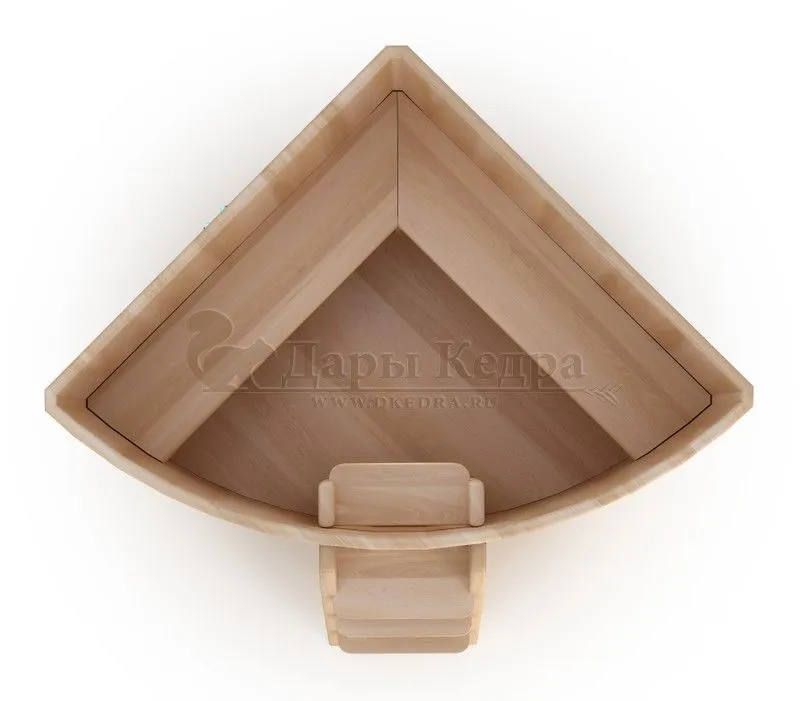 Угловая купель для бани из кедра