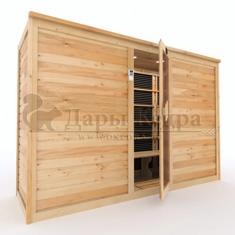 Пятиместная инфракрасная сауна кабина из кедра с карбоновыми излучателями