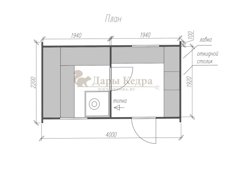 Овальная-Окта баня-бочка из кедра 4х2,2 метра