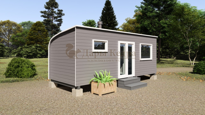 Баня «Парус» из кедра 6х2,2 метра (вариант 2)